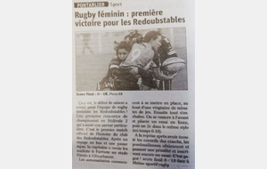 Estrepublicain. 2020/10/11. rugby-feminin-premiere-victoire-pour-les-redoubstables